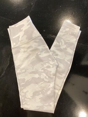 lululemon athletica White & Light Gray Camo High-Rise Leggings